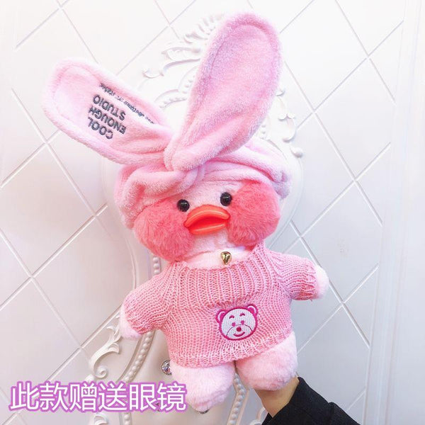Planet Gates 30CM Pink LaLafanfan Kawaii Cafe Mimi Yellow Duck Plush Toy Cute Stuffed Doll Soft Animal Dolls Kids Toys Birthday Gift for girl