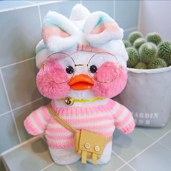 Planet Gates 30CM Pink LaLafanfan Kawaii Cafe Mimi Yellow Duck Plush Toy Cute Stuffed Doll Soft Animal Dolls Kids Toys Birthday Gift for girl