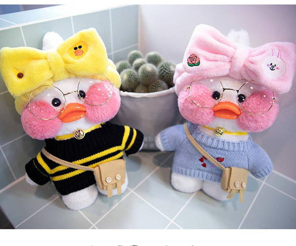 Planet Gates 30CM Pink LaLafanfan Kawaii Cafe Mimi Yellow Duck Plush Toy Cute Stuffed Doll Soft Animal Dolls Kids Toys Birthday Gift for girl