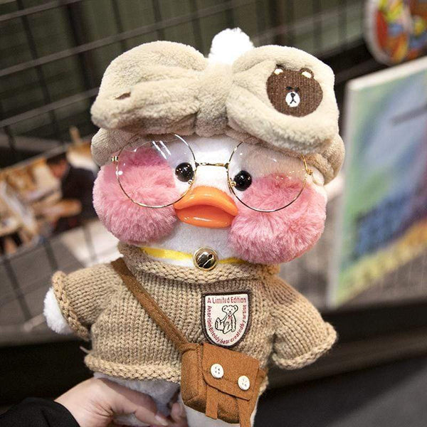 Planet Gates 30CM Pink LaLafanfan Kawaii Cafe Mimi Yellow Duck Plush Toy Cute Stuffed Doll Soft Animal Dolls Kids Toys Birthday Gift for girl