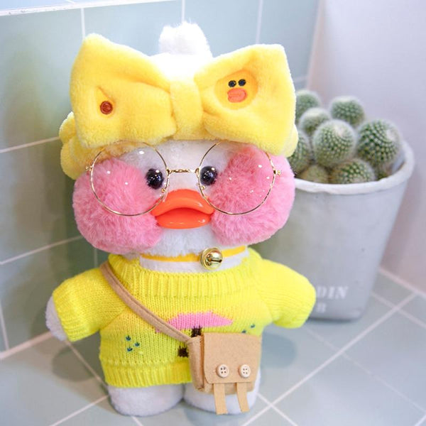 Planet Gates 30CM Pink LaLafanfan Kawaii Cafe Mimi Yellow Duck Plush Toy Cute Stuffed Doll Soft Animal Dolls Kids Toys Birthday Gift for girl