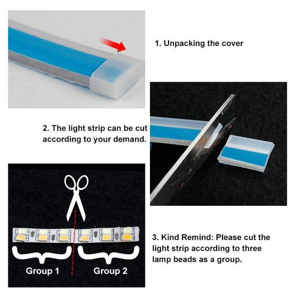 Planet Gates 30cm / single White 2x Ultrafine 45cm 60cm drl LED Flexible Tube Style Daytime Running Lights Tear Strip Car Headlight Turn Signal Angel Eyes