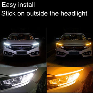 Planet Gates 30cm / single White 2x Ultrafine 45cm 60cm drl LED Flexible Tube Style Daytime Running Lights Tear Strip Car Headlight Turn Signal Angel Eyes