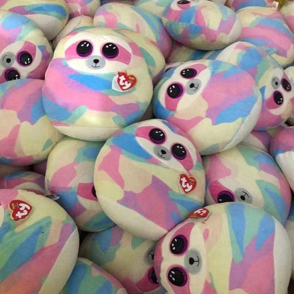 Planet Gates 30cm Ty Big Eyes Beanie The Pastel Sloth Plush Stuffed Cooper Pillow Animal Collectible Toy Christmas Birthday Gift For Children