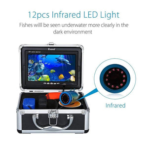 Planet Gates 30M 1000TVL Fish Finder Underwater Fishing Camera 7" Video  Monitor AntiSunshine Shielf Sunvisor Infrared IR LED