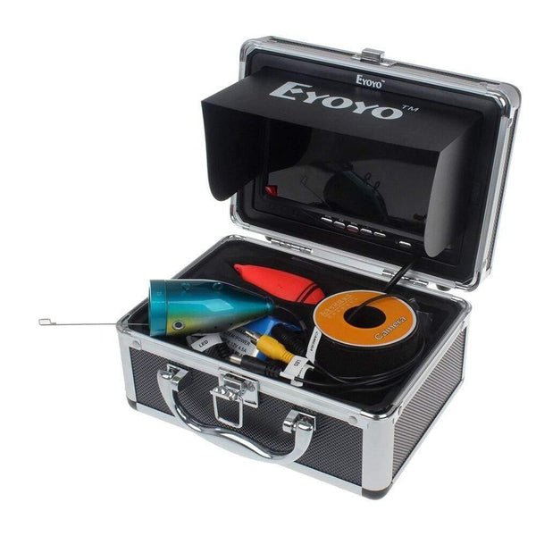 Planet Gates 30M 1000TVL Fish Finder Underwater Ice Sea Fishing 7" Video Camera Monitor AntiSunshine Shielf Sunvisor IR LED