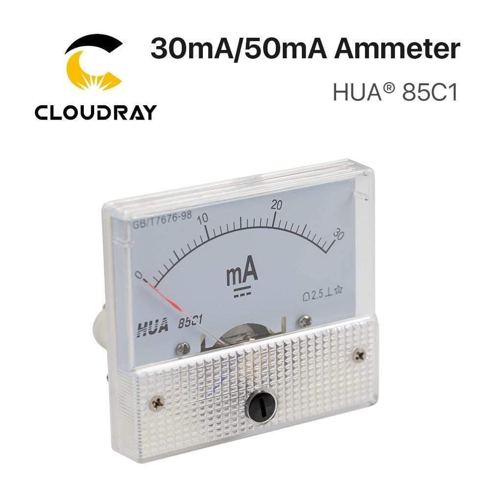 Planet Gates 30mA 50mA Ammeter HUA 85C1 DC 0-30mA 0-50mA Analog Amp Panel Meter Current for CO2 Laser Engraving Cutting Machine