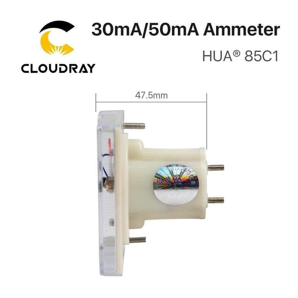 Planet Gates 30mA 50mA Ammeter HUA 85C1 DC 0-30mA 0-50mA Analog Amp Panel Meter Current for CO2 Laser Engraving Cutting Machine