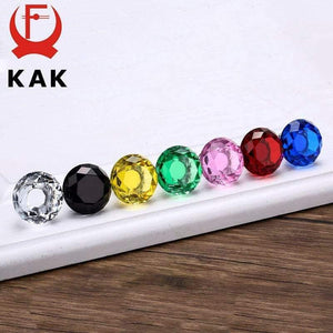 30mm Diamond Shape Design Crystal Glass Knobs Cupboard Pulls Drawer Knobs Kitchen Cabinet Handles Furniture Handle Hardware