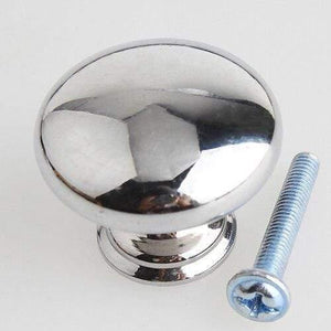 64mm Modern Simple Shiny Silver Cup Shell Drawer Cabinet Pulls Knobs 2.5" Bright Chrome Dresser Cupboard Handle Knob