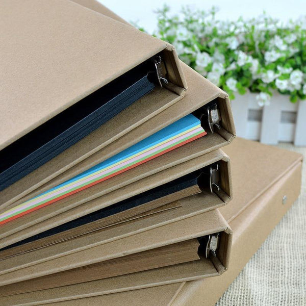 30Pages Blank/Loose-leaf Photo Album Scarpbook Handmade/Wedding/DIY/Self-Adhesive/Paper Photo Album Cover Kraft Album For Photos