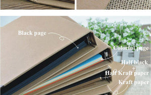 30Pages Blank/Loose-leaf Photo Album Scarpbook Handmade/Wedding/DIY/Self-Adhesive/Paper Photo Album Cover Kraft Album For Photos