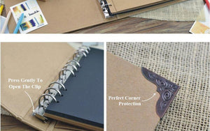 30Pages Blank/Loose-leaf Photo Album Scarpbook Handmade/Wedding/DIY/Self-Adhesive/Paper Photo Album Cover Kraft Album For Photos