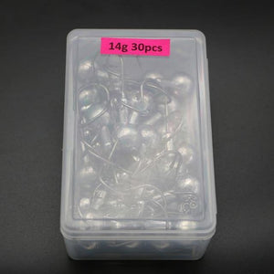 Planet Gates 30pcs 14g 50pcs Jig Head Fishhooks Carbon Steel Fishing Hook 1-20g Lead Jig Hooks For Soft Lure Fishing Accessories YG24