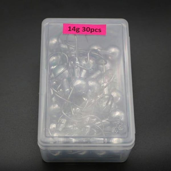 Planet Gates 30pcs 14g 50pcs Jig Head Fishhooks Carbon Steel Fishing Hook 1-20g Lead Jig Hooks For Soft Lure Fishing Accessories YG24