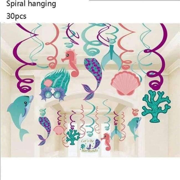 Planet Gates 30pcs 1pcs Little Mermaid Unicorn Party Tablecloth Kids Birthday Party Decoration Cute Table Cover Wedding Christening Supplies