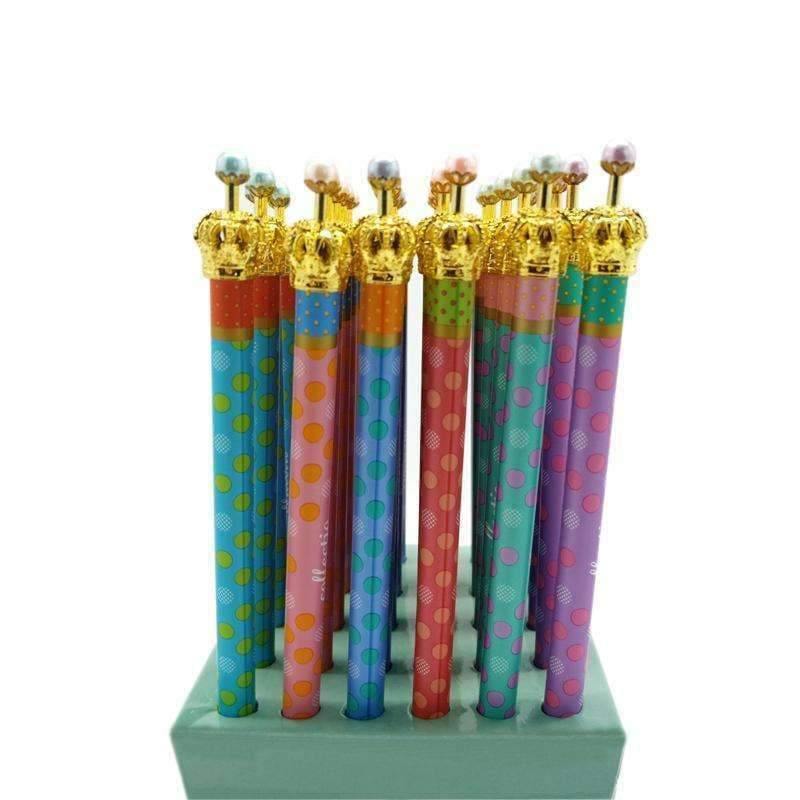 Planet Gates 30pcs/lot Creative  Sweet Metal Crown series Mechanical pencil Princess Pen For Kids Writing School Supplies Stationery
