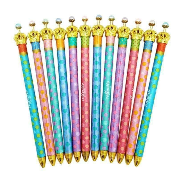 Planet Gates 30pcs/lot Creative  Sweet Metal Crown series Mechanical pencil Princess Pen For Kids Writing School Supplies Stationery