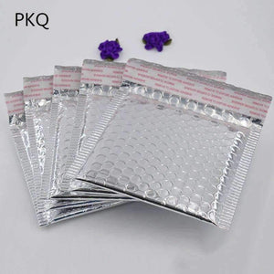 Planet Gates 30pcs/lot Silver Bubble Mailers Padded Envelopes Packaging Shipping Bags Bubble Mailing Envelope Bags School Business supplies