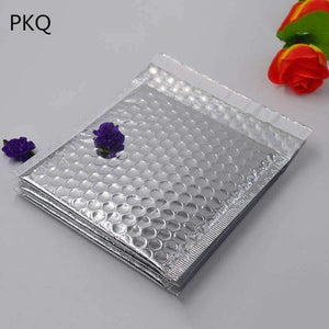 Planet Gates 30pcs/lot Silver Bubble Mailers Padded Envelopes Packaging Shipping Bags Bubble Mailing Envelope Bags School Business supplies