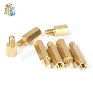 30Pcs M2.5/M3/M4+6mm Hex Nut Spacing Screw Brass Threaded Pillar PCB Standoff Spacer