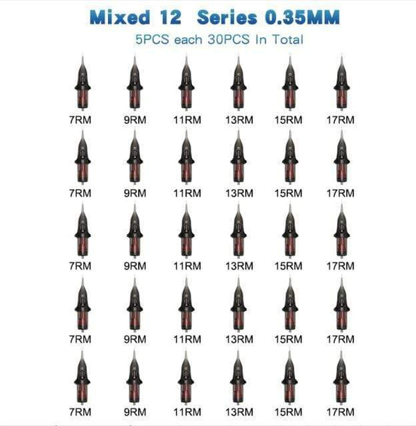 Planet Gates 30PCS Mixed Needle 4 Complete Rotary Tattoo Machine Kit Swiss Motor Pen Permanent Makeup Tattoo Machine Sets with Cartridges Needles Tattoo Power