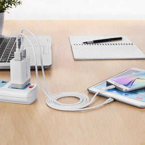 Planet Gates 30W Quick Charge 3.0 USB Charger 3 USB Mobile Phone Charger Adapter Wall Chargers for iPhone Samsung Android Phone