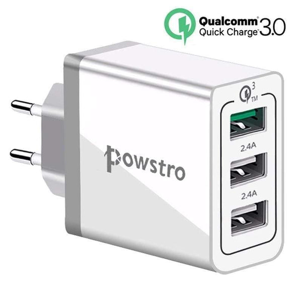 Planet Gates 30W Quick Charge 3.0 USB Charger 3 USB Mobile Phone Charger Adapter Wall Chargers for iPhone Samsung Android Phone