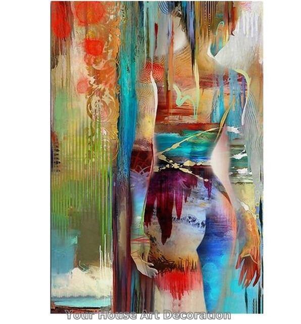 Nordic Canvas Painting Fashion Sex Figure Picture Wall Art Home Decor Poster Living Room Girl Bedroom Abstract Art Oil Painting