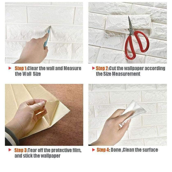 Planet Gates 30x60cm  PE Foam red 3D Wall paper Safty Home Decor Wallpaper DIY Wallpaper Brick Living Room Kids Bedroom Decorative Sticker