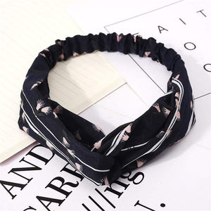 Fashion Floral Print Knot Women Headband Vintage Hairband Girls Headwear Leopard Headband  Hair Accessories