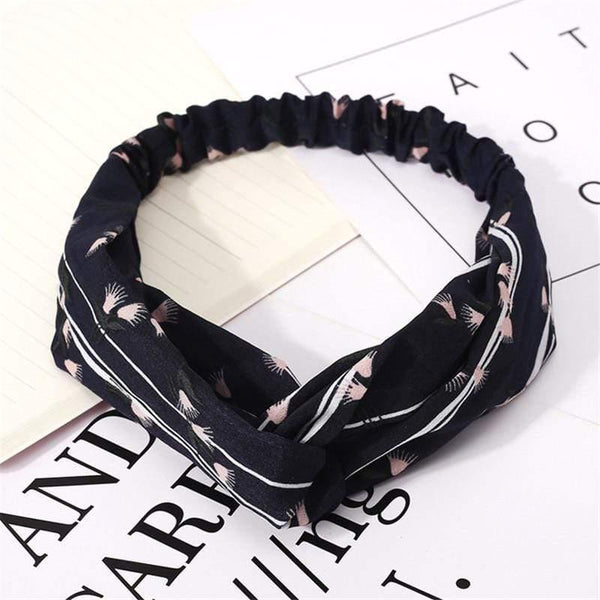 Fashion Floral Print Knot Women Headband Vintage Hairband Girls Headwear Leopard Headband  Hair Accessories