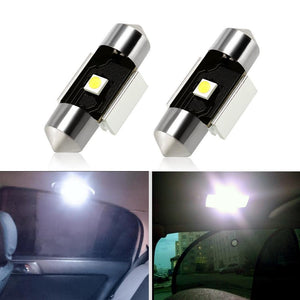 Planet Gates 31mm 2Pcs C5W LED Bulbs Canbus Festoon Light 31mm 36mm 39mm 41mm 6500K White Auto Dome Lamp License Plate Car Lights D020