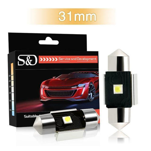 Planet Gates 31mm 2Pcs C5W LED Bulbs Canbus Festoon Light 31mm 36mm 39mm 41mm 6500K White Auto Dome Lamp License Plate Car Lights D020