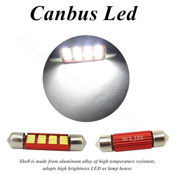 Planet Gates 31mm 2x Canbus LED Light Bulb C5W C10W 31mm 36mm 39mm 41mm SV8.5 4014 SMD Auto Led Lamp Car Interior Dome Map License Plate Light