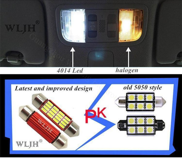 Planet Gates 31mm 2x Canbus LED Light Bulb C5W C10W 31mm 36mm 39mm 41mm SV8.5 4014 SMD Auto Led Lamp Car Interior Dome Map License Plate Light