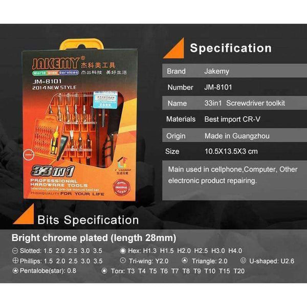 Planet Gates 32 in1 Multifunctional Precision Screwdriver Set Mini Electronic Screwdriver Bits Repair Tools Kit Set