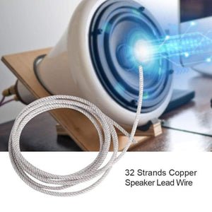 32 Strands High Temperature Resistant Twisted Wire Speaker Lead Wire Braided Repair For 18 In Professional  Subwoofer Speakers