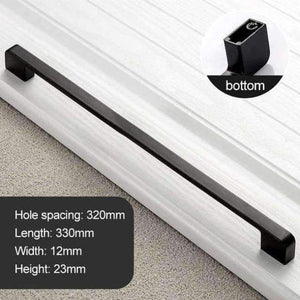 Planet Gates 320mm Hole spacing 96-320mm Cabinet Handle and Knobs Drawer Simple Pull Chest Bookcase Furniture Door Handles Wardrobe Garderobe Hardware Black