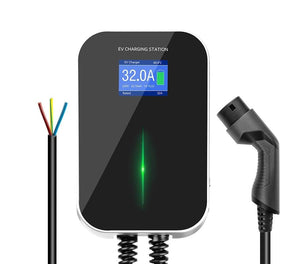 Planet Gates 32A 1Phase EVSE Wallbox EV Charger Electric Vehicle Charging Station with Type 2 Cable IEC 62196-2 Waterproof For Audi For Benz