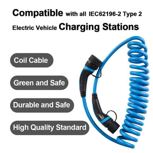 Planet Gates 32A 22KW Type 2 to Type 2 EV Charging Cable IEC 62196-2 EV Charger Type 2 EV Cable 3 Phase for Electric Vehicle Charging Station