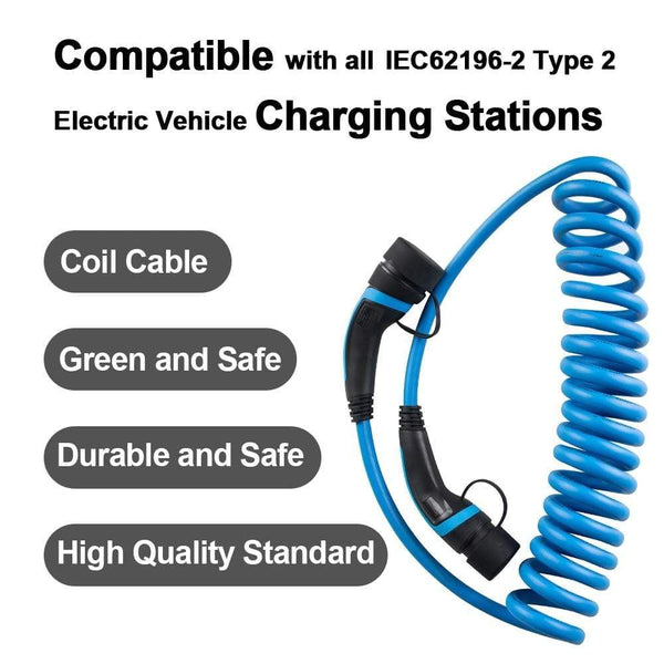 Planet Gates 32A 22KW Type 2 to Type 2 EV Charging Cable IEC 62196-2 EV Charger Type 2 EV Cable 3 Phase for Electric Vehicle Charging Station