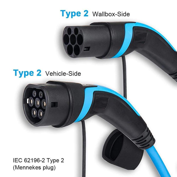 Planet Gates 32A 22KW Type 2 to Type 2 EV Charging Cable IEC 62196-2 EV Charger Type 2 EV Cable 3 Phase for Electric Vehicle Charging Station
