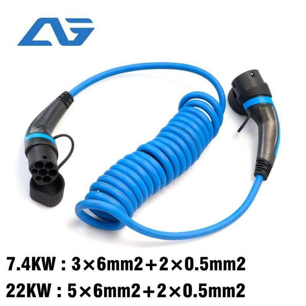 Planet Gates 32A 22KW Type 2 to Type 2 EV Charging Cable IEC 62196-2 EV Charger Type 2 EV Cable 3 Phase for Electric Vehicle Charging Station