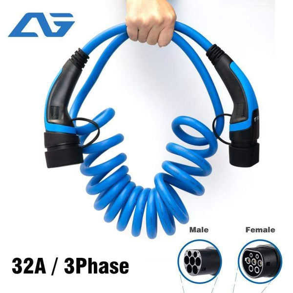 Planet Gates 32A 22KW Type 2 to Type 2 EV Charging Cable IEC 62196-2 EV Charger Type 2 EV Cable 3 Phase for Electric Vehicle Charging Station