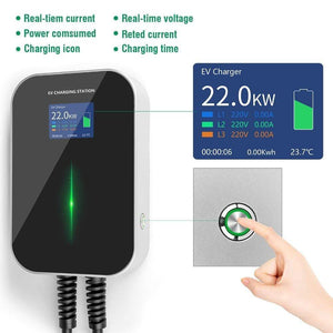 Planet Gates 32A 3Phase EVSE Wallbox EV Charger Electric Vehicle Charging Station Type 2 Socket IEC 62196-2 22KW for Audi for Volkswagen