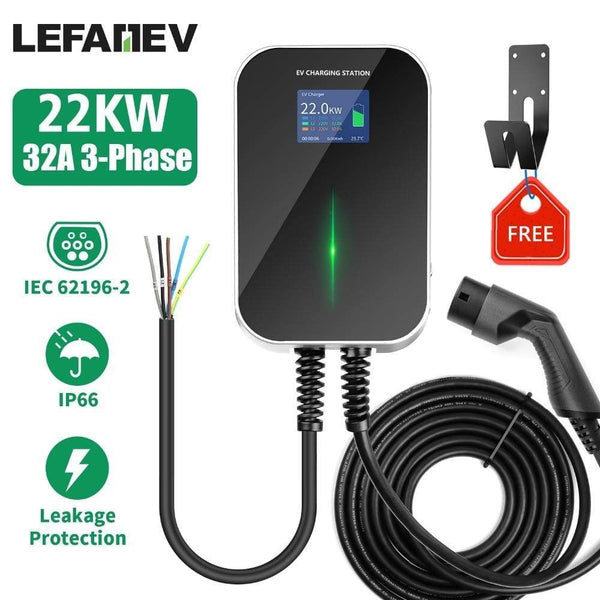 Planet Gates 32A 3Phase EVSE Wallbox EV Charger Electric Vehicle Charging Station Type 2 Socket IEC 62196-2 22KW for Audi for Volkswagen