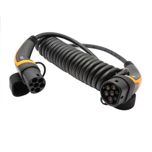 Planet Gates 32A EV Charger Cable 7KW Type 2 to Type 2 IEC 62196 EV Charging Plug With 5 Meter Spiral cable TUV/UL Mennekes 2 Connector