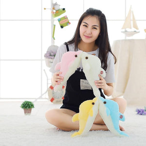 Planet Gates 32cm Creative Luminous Plush Dolphin Doll Glowing Pillow, Colorful LED Light  Animal Toys Kids Children's Gift YYT220