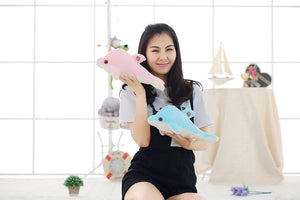 Planet Gates 32cm Creative Luminous Plush Dolphin Doll Glowing Pillow, Colorful LED Light  Animal Toys Kids Children's Gift YYT220